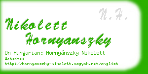 nikolett hornyanszky business card